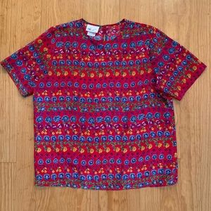 Unique Retro Flower Blouse